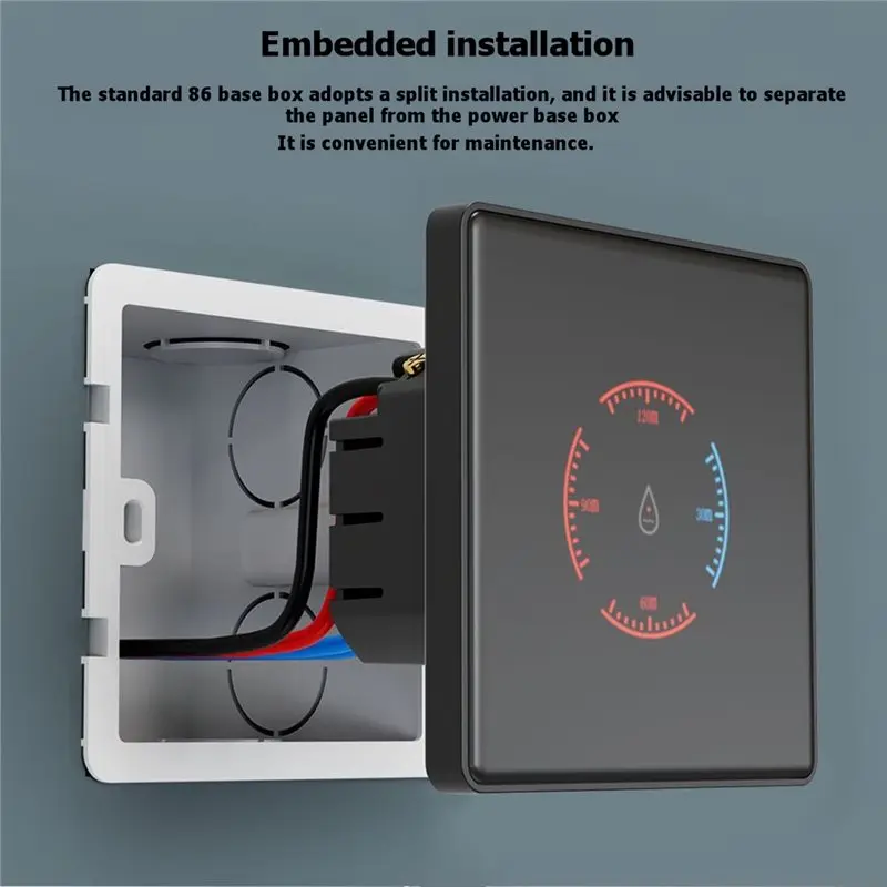 DT51 Tuya WiFi Smart Boiler Switch 3500W Metered Water Heater Switch EU Standard Touch White