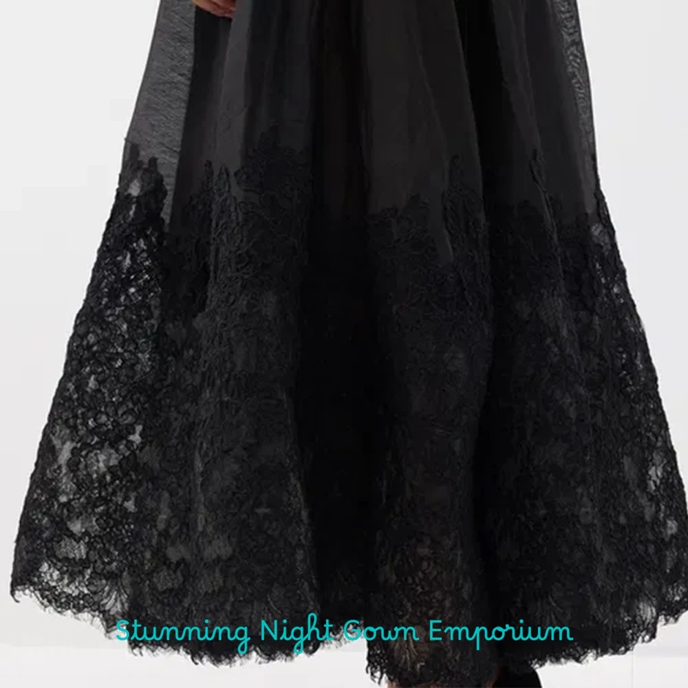 Delicate Lace High Collar Evening Dresses Sexy Open Back Customized Prom Dresses Luxury Long Sleeves Special Occasion Gowns image 3