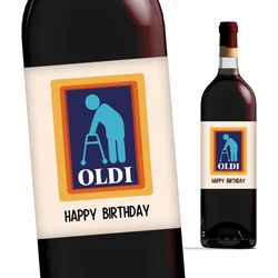 4pcs Funny Birthday Wine Bottle Labels,Unique Gift For Women,Men Best Friends Self-Adhesive Vinyl Bottle Sticker for 40th,50th