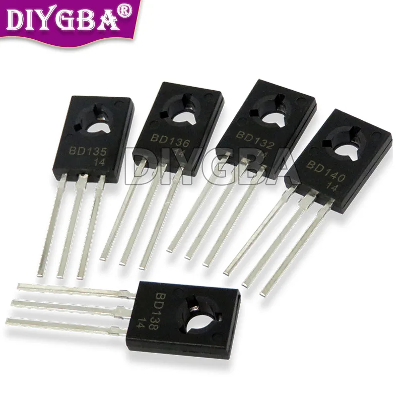 50PCS BD135 BD136 BD138 BD131 BD132 BD137 BD139 BD140 TO-126 NPN Power Triode Transistor