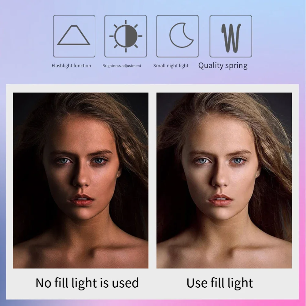 Luce ad anello per Selfie a LED per telefono cellulare con Clip migliora la tua esperienza Selfie questa lampada a LED portatile per un'illuminazione perfetta