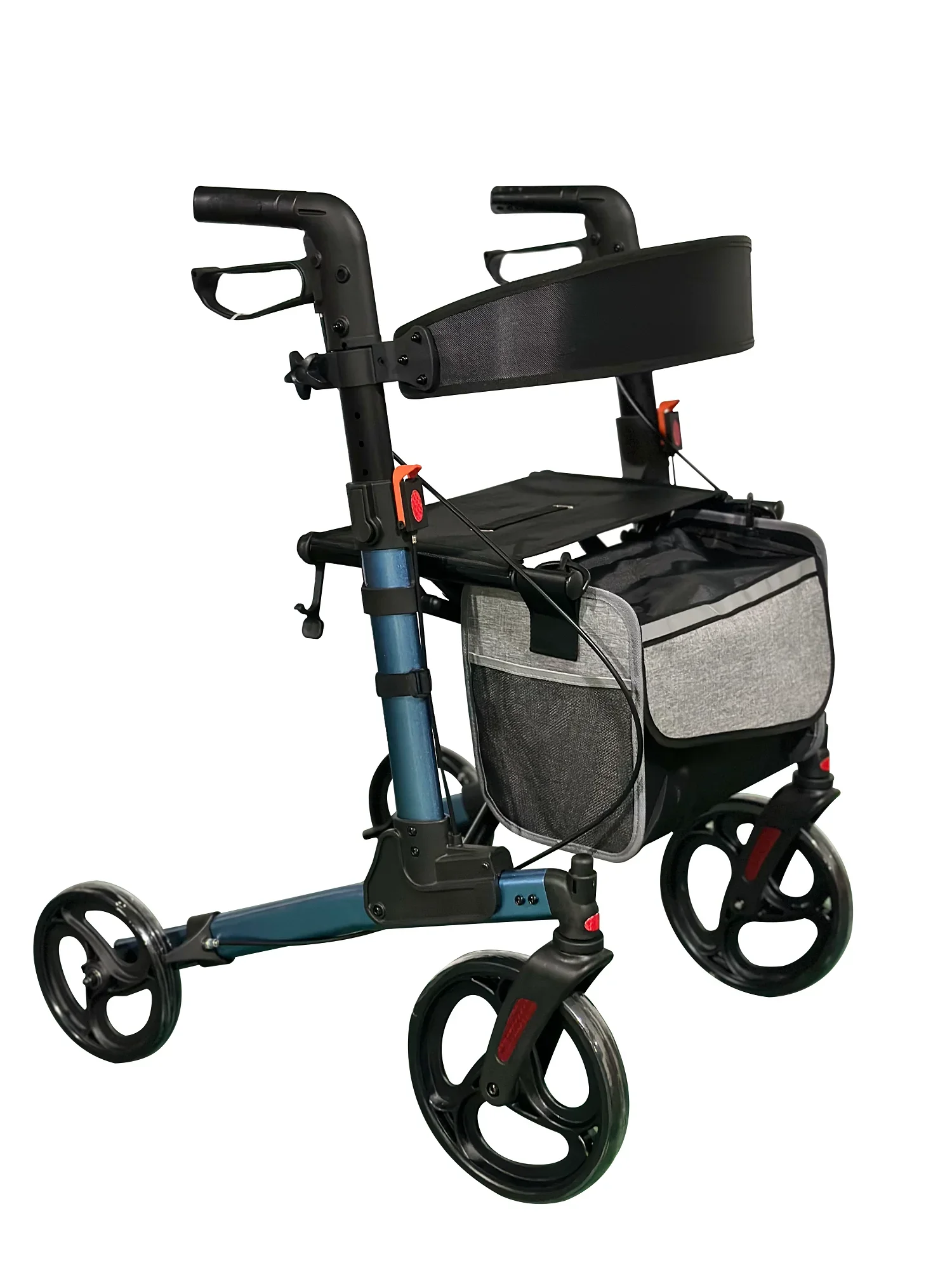 Multifunctional Handicap Walkers Comfortable Seating Rollator Walker Adjust Height Rolling Walker For Patient Old People