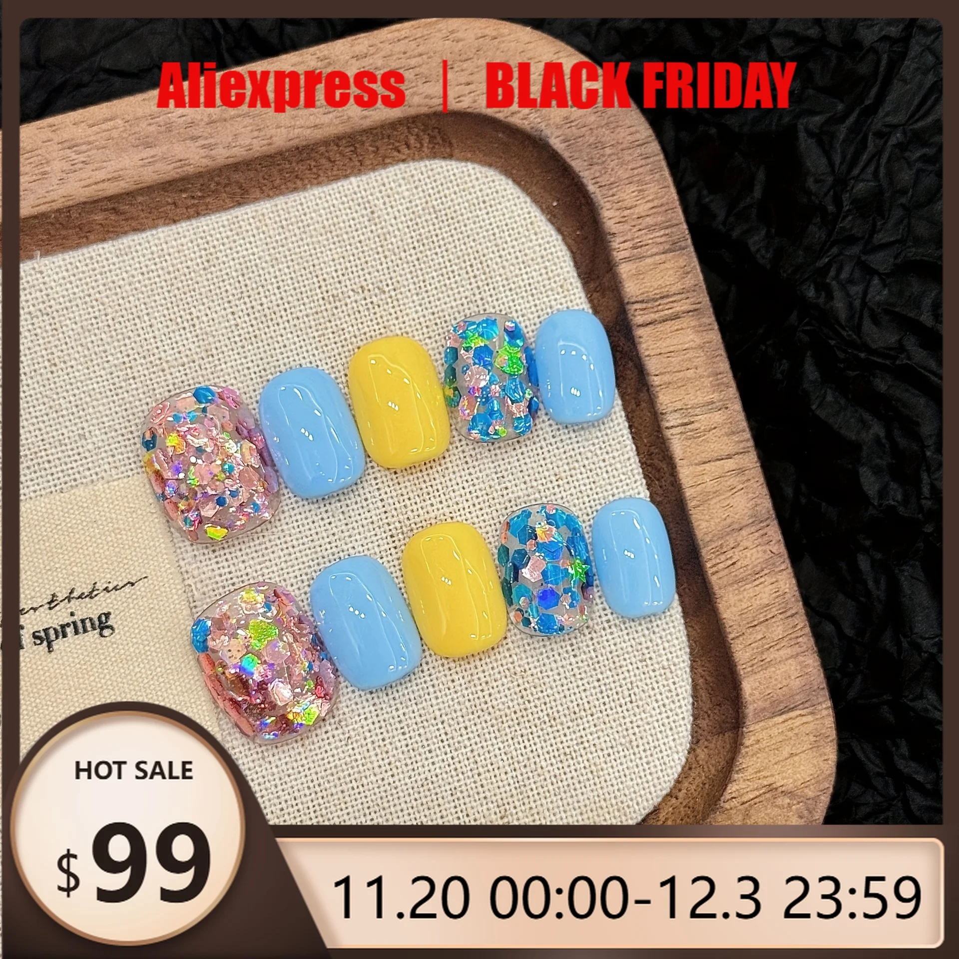 

10 шт., пресс для ногтей ручной работы, кошачий глаз, ромашка с белыми лепестками, накладные ногти для коротких квадратных женщин и девочек, съемные съемные ногти