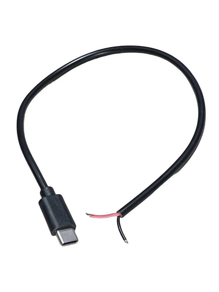 Type-c Single Power Charging adpater 2 Wire For Extendsion 30cm 3A type-c cable For DIY type-c male