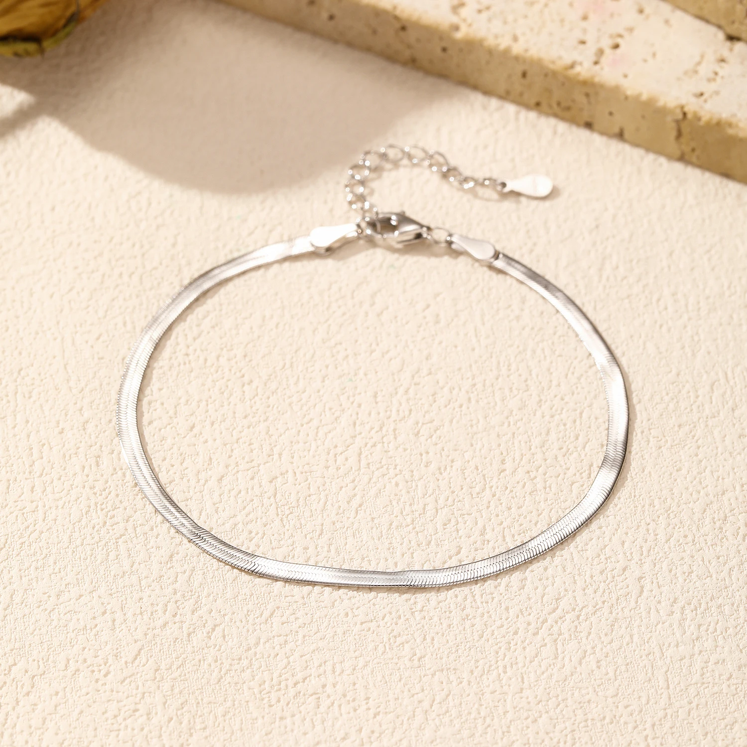 MODIAN 925 Sterling Silver Simple Trendy Snake Stackable Trendy Chain Bracelet For Women Party Fine Jewelry Accessories view 4