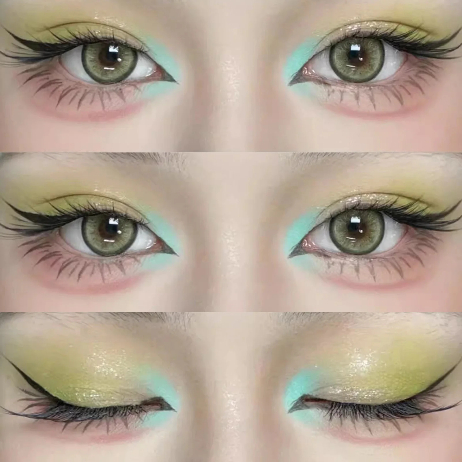 No Glue Self-adhesive False Eyelashes DIY Anime Winged Fox Eyes Thick Segmented 9-13mm Lash Extension Enlarge Eyes Tool