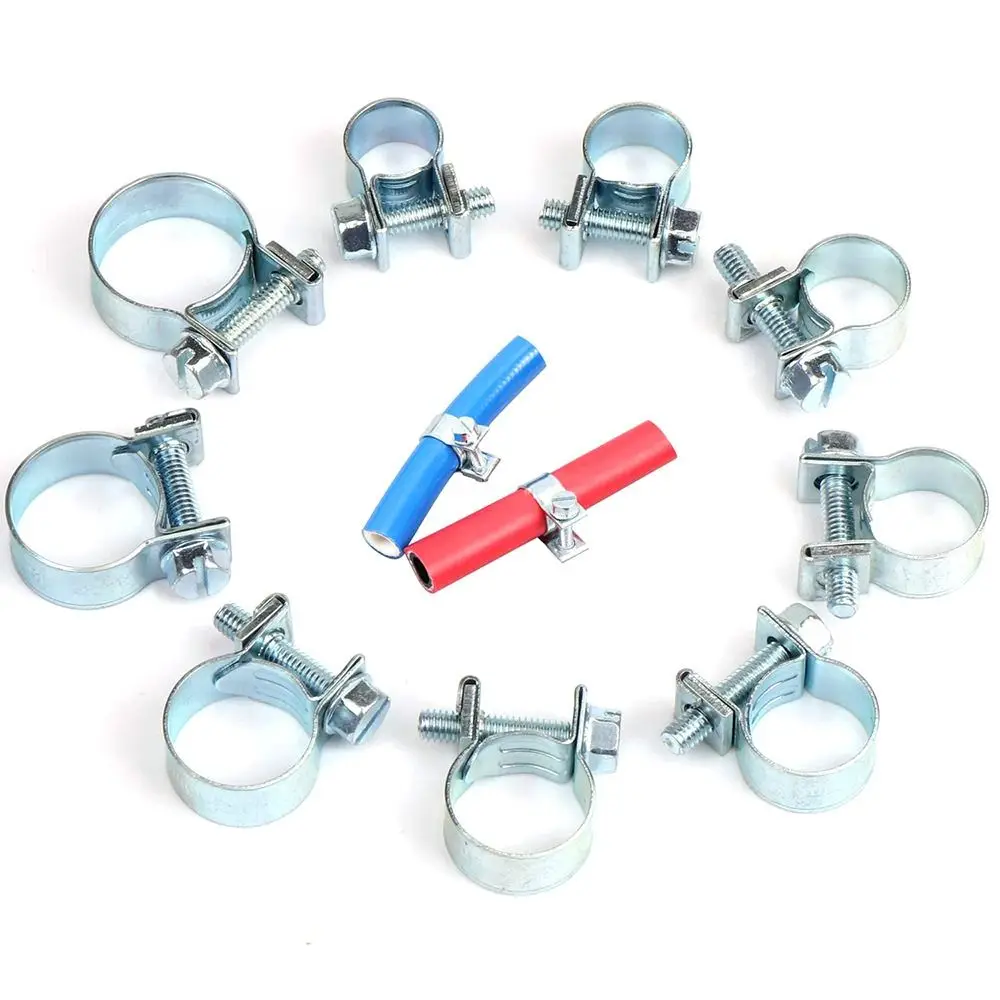 Strumento di fissaggio Fascetta stringitubo Raccordi per tubi Clip per tubi fissa Kit di assortimento zincato in acciaio al carbonio Cerchio per tubi
