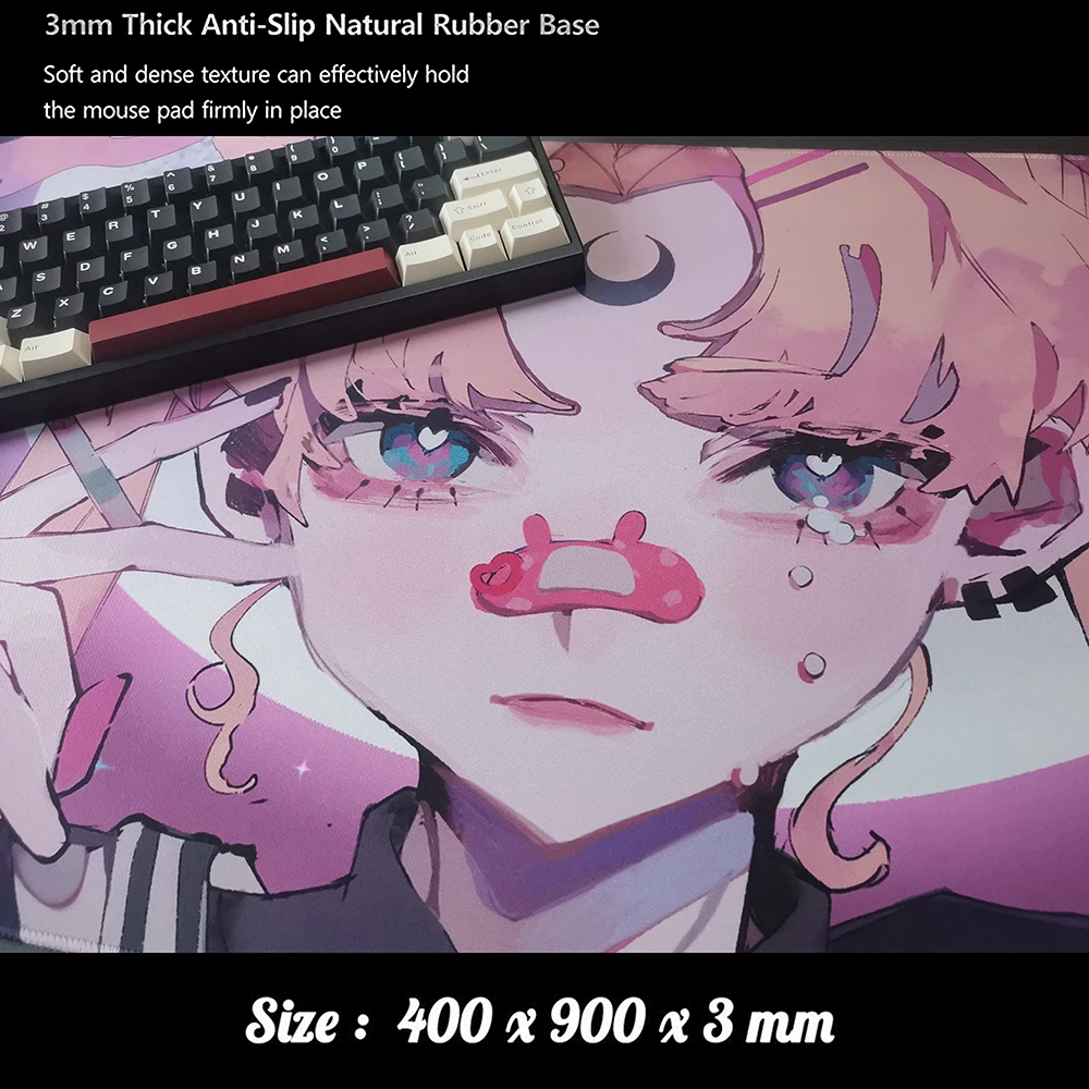 Anime Girl Mouse Pad Kawaii Mousepad Gaming Speed Keyboard Pads Large Gamer Mouse Mat Rubber Desk Mat 100x50cm HD Print Carpet