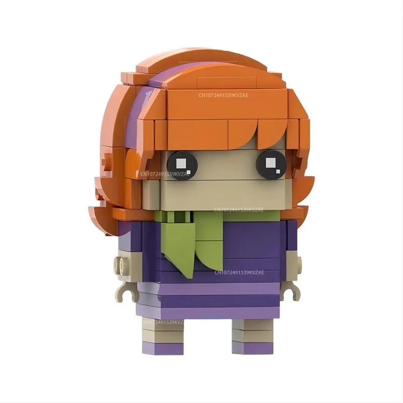 MOC Adventure Anime Figures Chazy Dog Brickheadz Building Blocks Action Figure Mystery Machine Van Model Kid Toys Xmas Gift