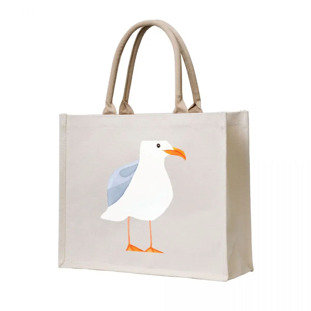 

SEAGULL WATERCOLOR - Cute Sea Bird Design Tote Bag Women's handbag tote bags men tote bag university Cloth bag