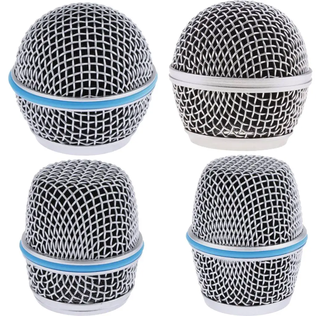 Microphone Replacement Head Steel Mesh Handheld Microphone Grill Mesh Head Fits Shure Beta 57A 58A 87A