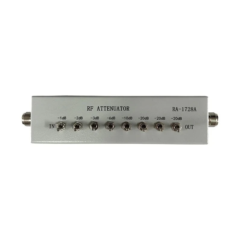 

RA-1728A High Frequency Attenuator 1/2/3/6/10/20dB gears are fully open for a total of 82dB 82dB