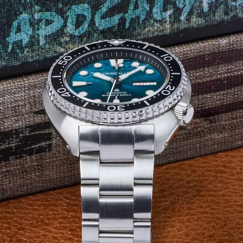 Heimdallr New 200M Dive Watch NH36 Automatic Mechanical Sapphire Glass BGW-9 Super Luminous Waterproof 316L Steel 45mm Men Watch