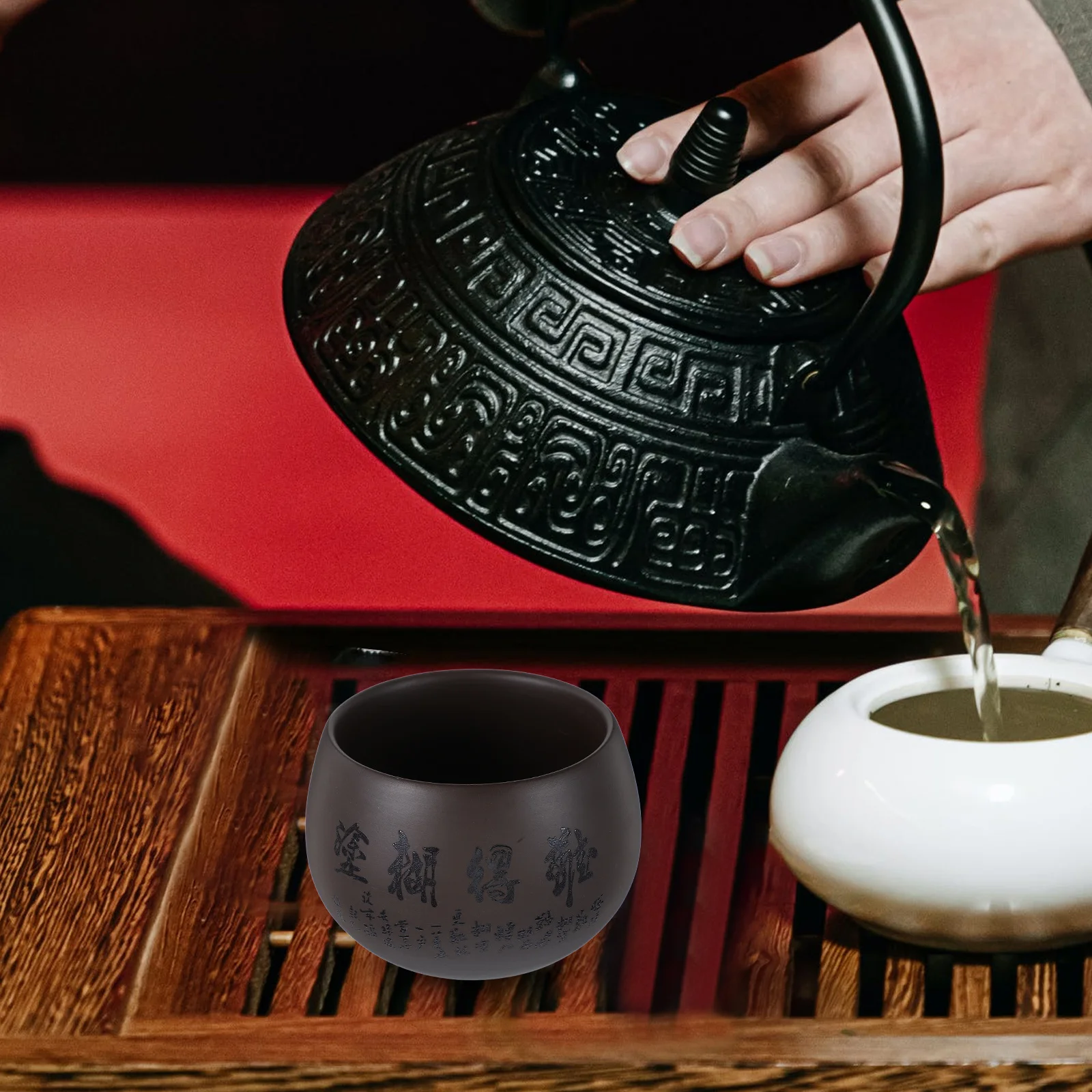 

Purple Clay Tea Mug Chinese Ceramics Cup Porcelain Gungfu Teacup for Office and Home Terracotta Cups