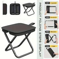 Portable Folding Stool Lightweight Camping Chair Foldable Seat Perfect for Fishing Hiking Travel Outdoor and Indoor Daily Use 6