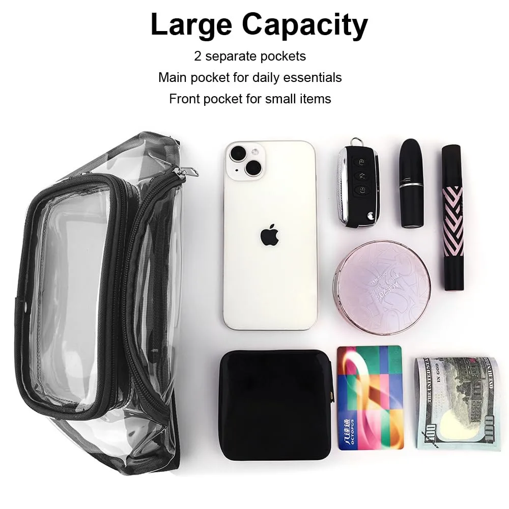 Clear Fanny Pack Transparent PVC Multi Color Adjustable Belt Bag Waterproof Hands Free Stadium Approved Concerts Women Girls Gym view 5