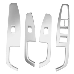 For 2016-2020 Hyundai Elantra Silver Window Lift Switch Button Panel Cover Trim Interior Door Armrest Decoration