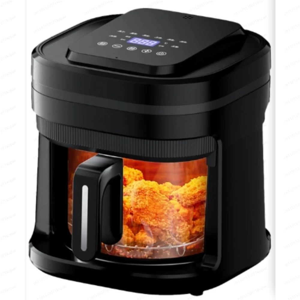 

5л, электрическая фритюрница, духовка, безмасляная плита с сенсорным управлением, антипригарной корзиной и видимым окном, семейный размер