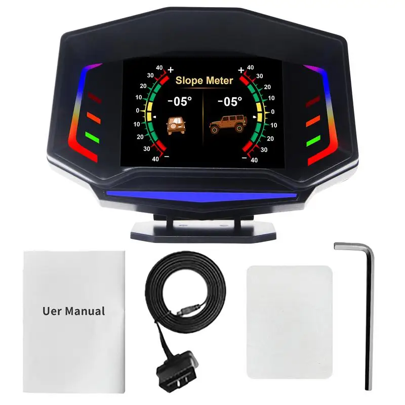 

Hud Speedometer Head-up Display For Car Windshield GPS Digital Speedometer Over Speed Alarm Tired Driving Warning Windshield