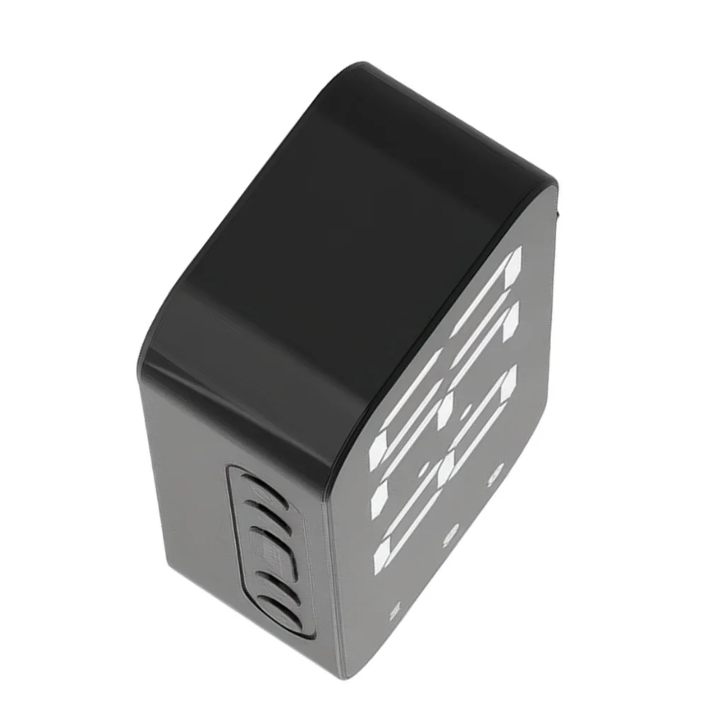 Modern LED Alarm Clock Voice Activated Temperature Readout Compact Dimensions 12x6x4cm for Students Professionals