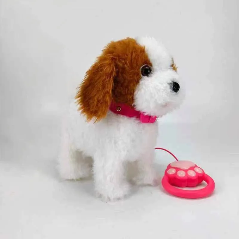 Talking Robot Dog Toy Sound Control Electronic Plush Puppy Lick Tongue Interactive Leash controled Music Animal Pet Sing Song