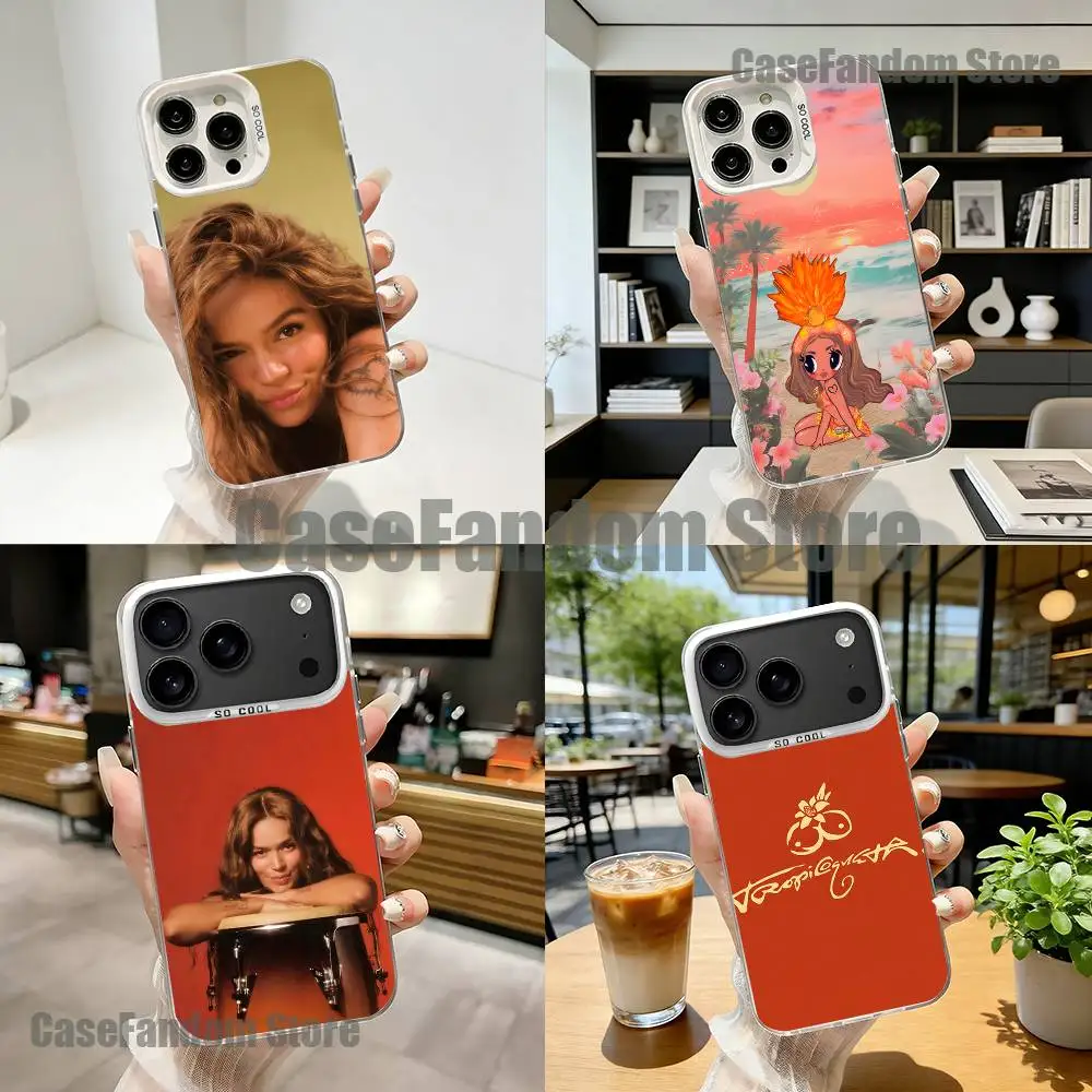 

K-Karol G Tropicoqueta Phone Case For iPhone 17,16,15,14,13,12,11,Pro,XS,Max,Plus,Mini,SE4,E White Matte Shockproof Cover