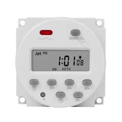 Minuterie numérique LCD programmable, intervalle de 1 seconde, 5V, 12V, 24V, 110V, 220V, 7 jours, durée hebdomadaire, programmeur CNGSM S