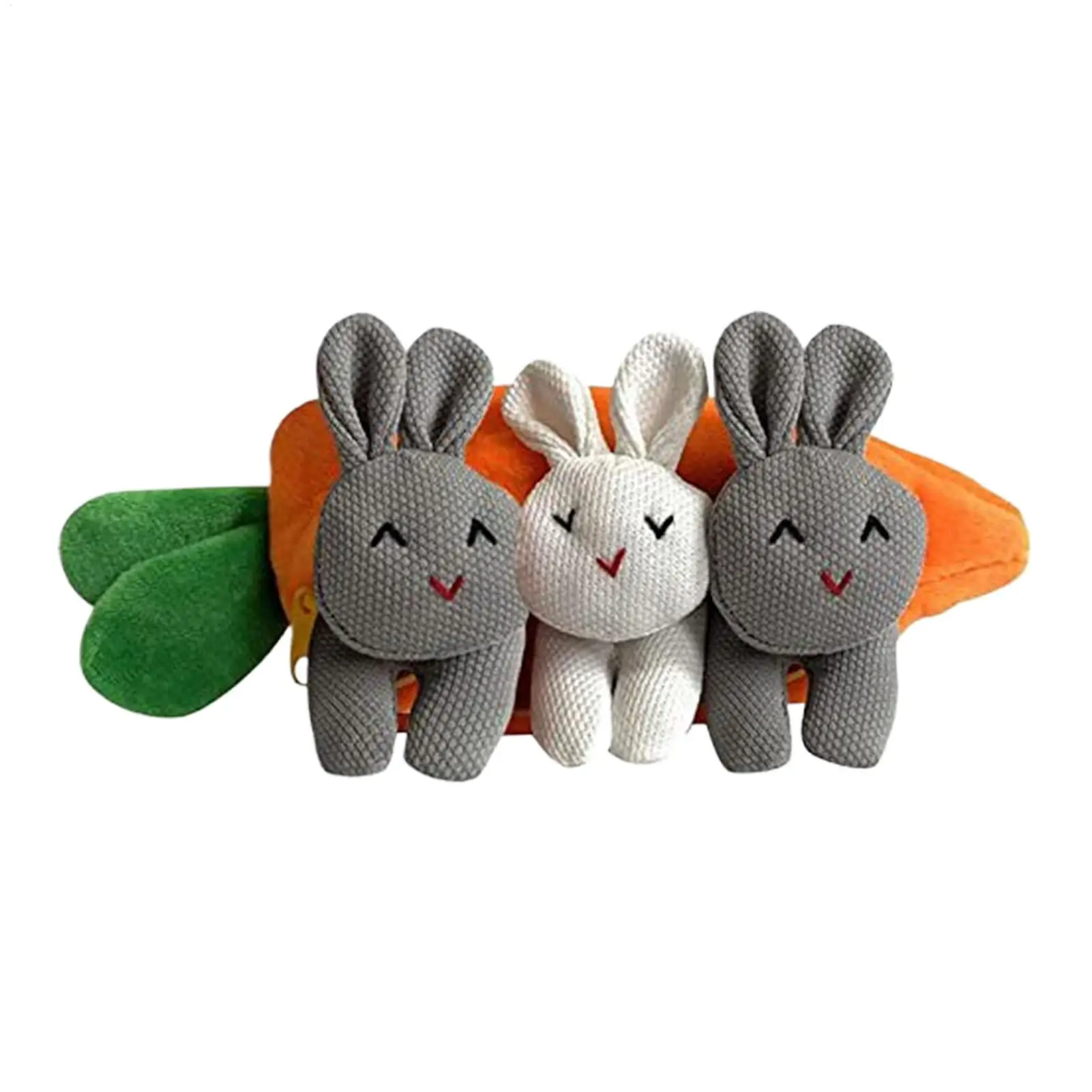 

Plush Rabbit Carrot Purse Coin Bag With Zipper Adorable Bunny Plush For Women Girls Men Teen Birthday Easter Money Cash Change