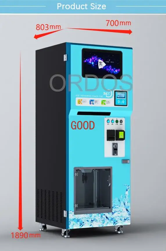 Commercial Bagged  water and ice making vending malchine dispenser ice cup vending machine