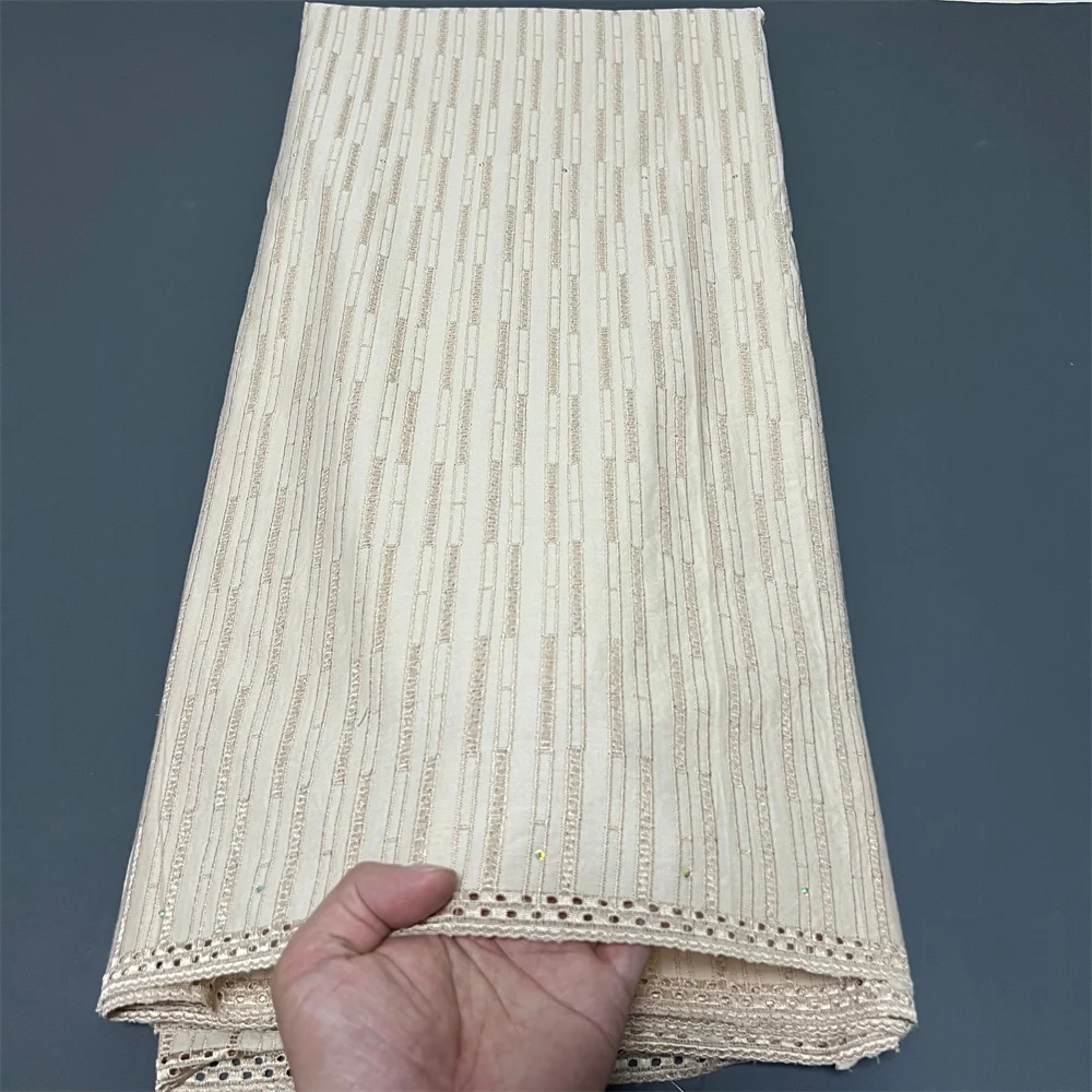 

Premium Nigerian Lace Fabric for Wedding Dress & Bridal Gown - Embroidered Tulle,Soft Cotton Damask,High Quality Material 5Yards