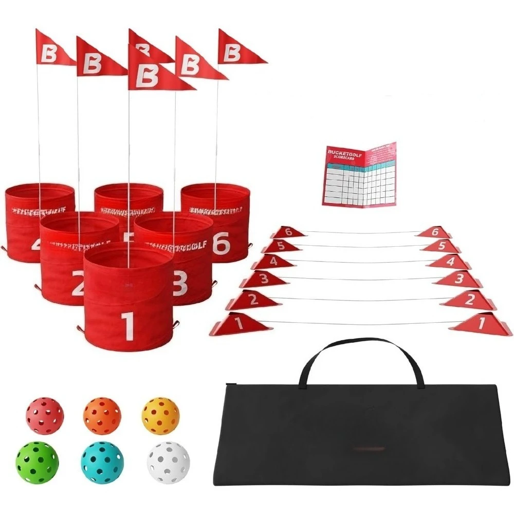 

US Shipping Portable 6 Hole Golf Course Set for Backyard Lawn Park Beach Outdoor Family Fun Adults and Kids