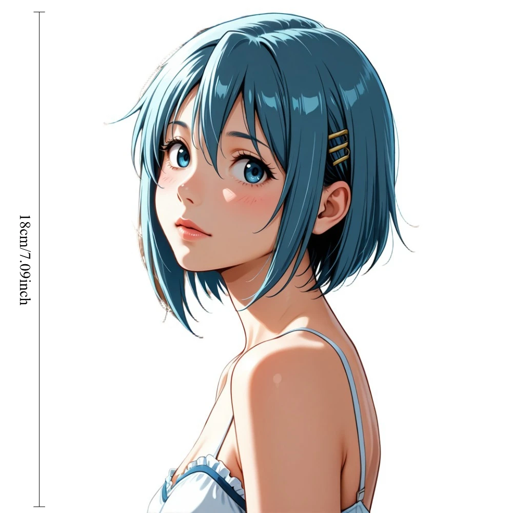 Miki Sayaka Anime Girl Vinyl Sticker 18cm, Weatherproof Decal for Car Motorcycle Helmet Laptop Window Bumper