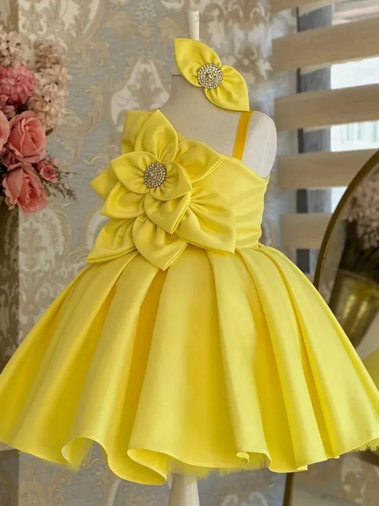 

New Fashion Flowers Girls Dress 1st Year Birthday Party Baby Baptism Dress For Girls Princess Christmas Costume Infants Vestidos