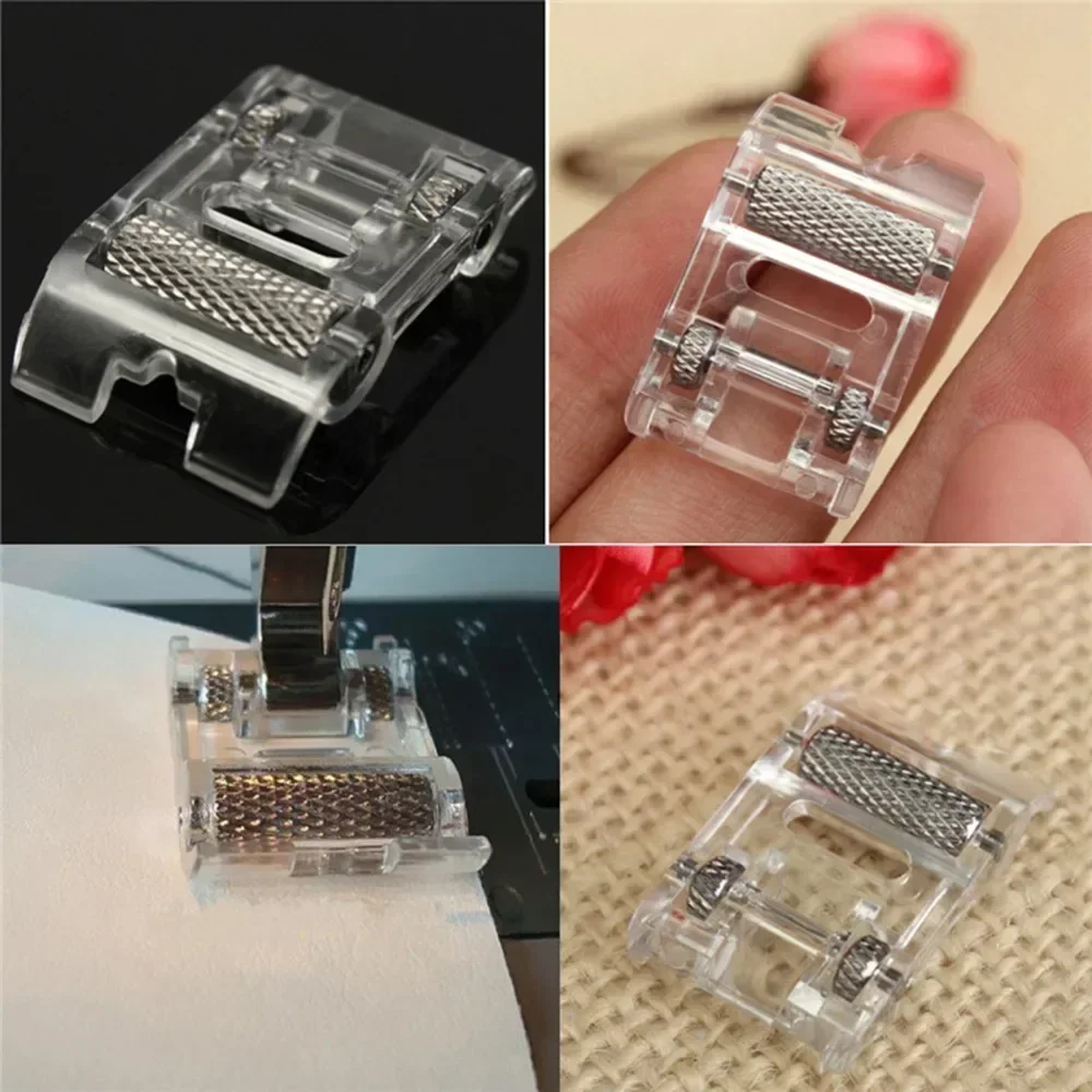 Sewing Machine Roller foot snap on feet will fit Leather Presser foot for Brother Singer Janome Babylock DIY Sewing Accessories