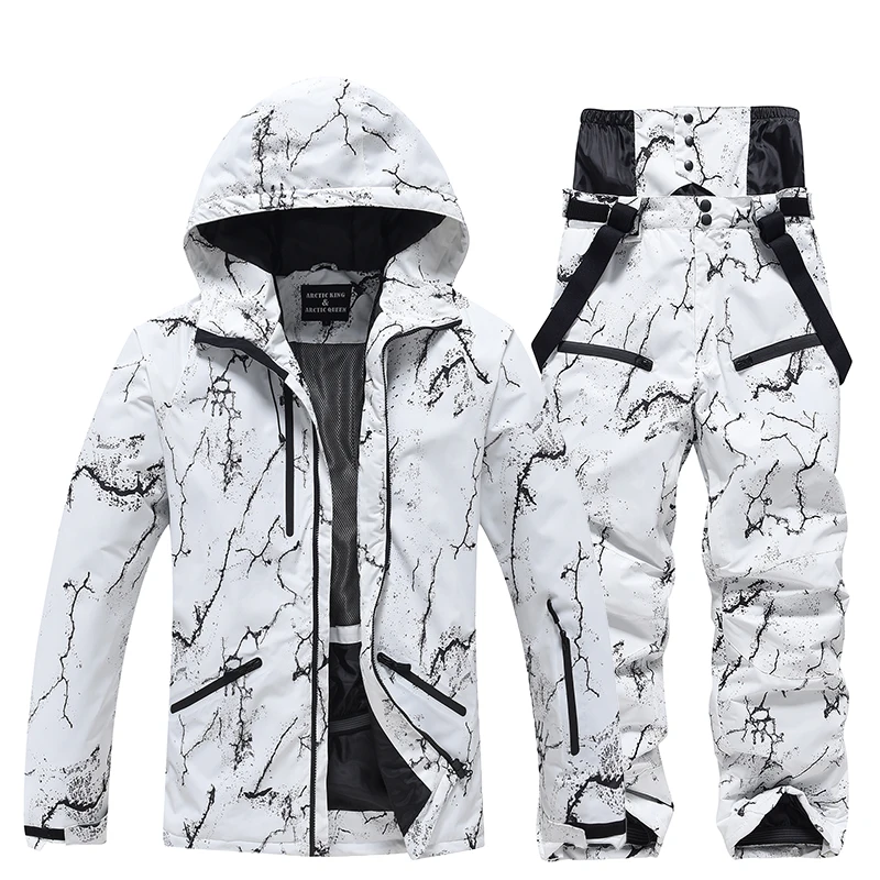 Men's and Women's Ski Suit Sets Waterproof Snow Costume Ski Jacket and Pant Set Outdoor Clothing, Snowboarding Suit Sets