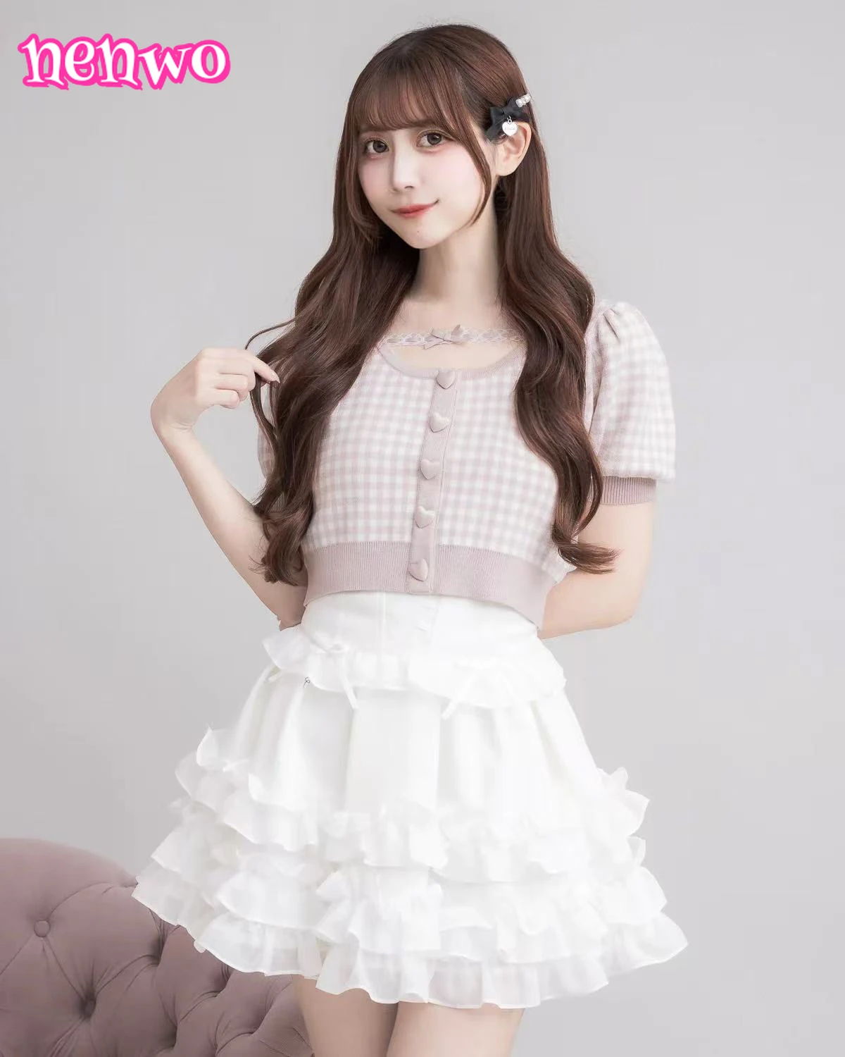 

Skirts Japanese Mines Straps Waist Puffy Frilly Pink Short Women Kawaii Versatile Summer New Thin A Line Lolita Mini Skirts Girl