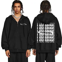 Rapper Playboi Carti Ich bin Musik Opium Reiß verschluss Hoodie Männer Frauen Hip Hop übergroße Reiß verschluss Jacke Herren Fleece Baumwolle Reiß verschluss Hoodies