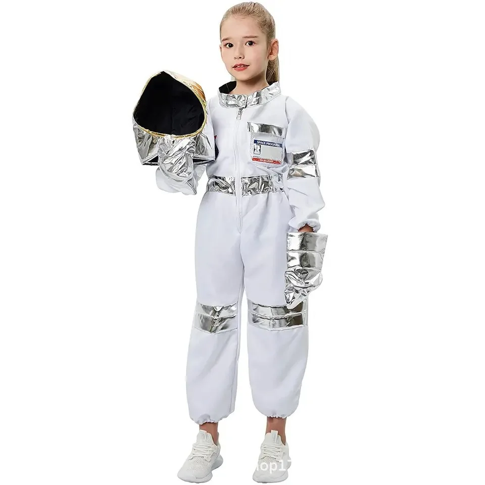 Traje do espaço do astronauta para crianças, dia das bruxas, desempenho do estágio, festa do festival, traje do jogo do desempenho, atacado