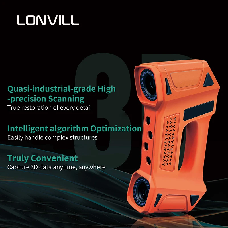 LONVILL Handheld 3D Scanning Tool Volume Measuring Instrument Industrial High Precision 3D Device Scanner