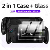 Juego de accesorios 2 en 1 para ROG Xbox Ally / Ally X funda protectora con protector de pantalla de vidrio templado cubierta a prueba de golpes