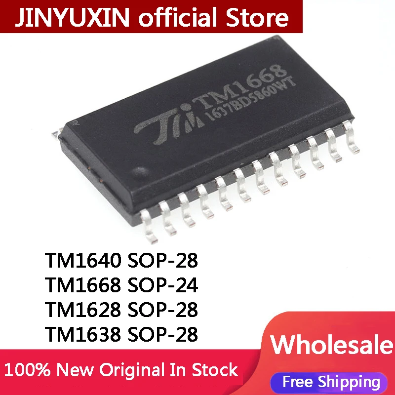 10Pcs New Original TM1628 TM1638 TM1640 TM1668 TM1772 SOP-24 LED driving chip SOP-28 TM1640B SSOP28 SOP28