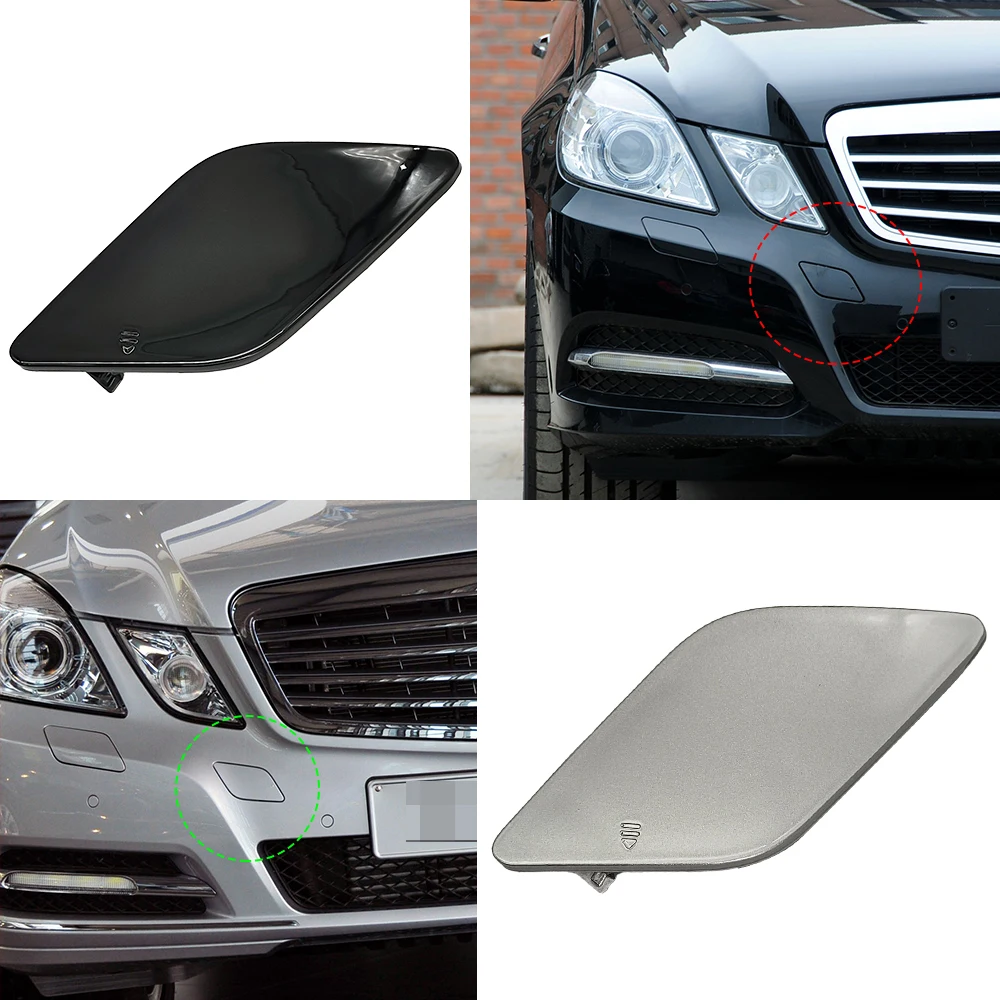 For Mercedes W212 Car Front Bumper Tow Hook Cover Cap Black For Benz E Class 2009-2013 E260 E300 E350 E400 2128850126