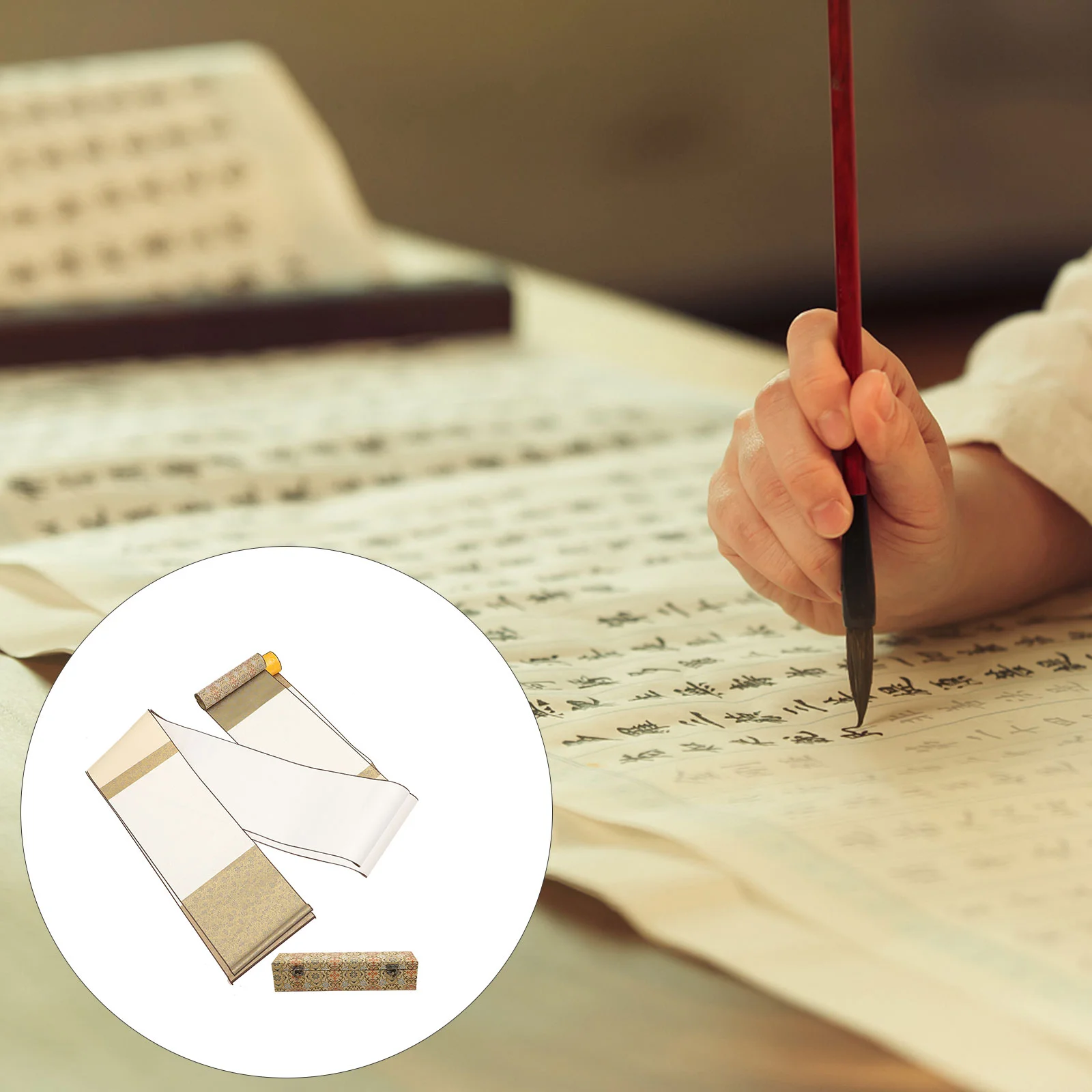 Painting Paper Scroll Calligraphy Hanging Chinese Accessory Multifunction Wall Mounting Blank