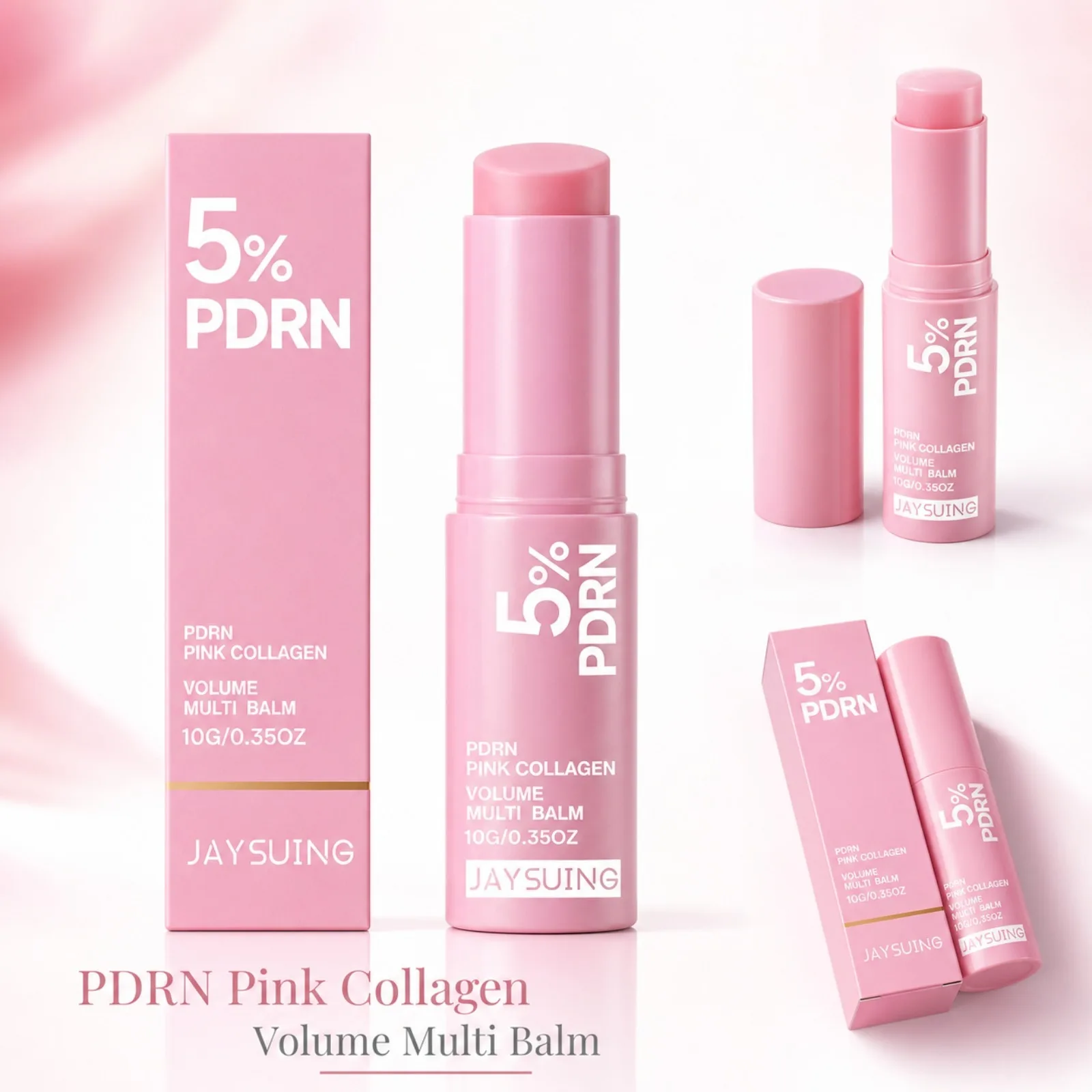 5% PDRN Pink Collagen Multi Balm Solid Moisturizing Stick Multi Area Face Lip Eye Body Dry Skin Daily Hydrating Skincare
