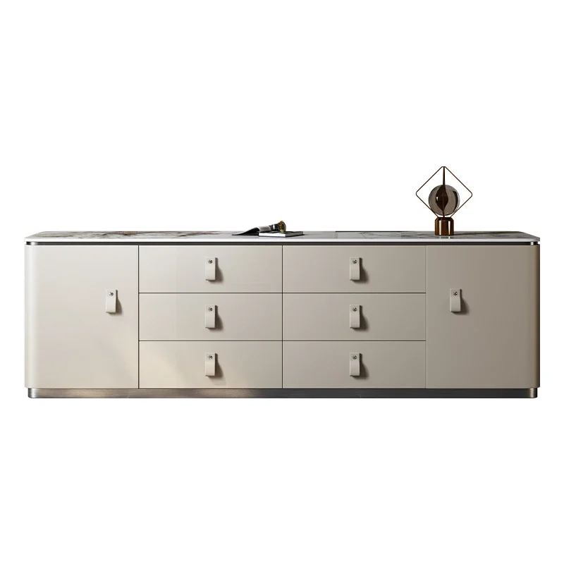 

XX59XX59Italian minimalist TV cabinet high-end light luxury leather art audio-visual floor cabinet designer furniture