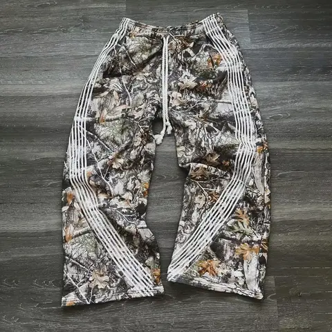 Man Baggy Pants Cargo Streetwear Joggers Men Y2k Camouflage Trousers Camo Pants Harajuku Korean Hip Hop Drawstring Sports Pants