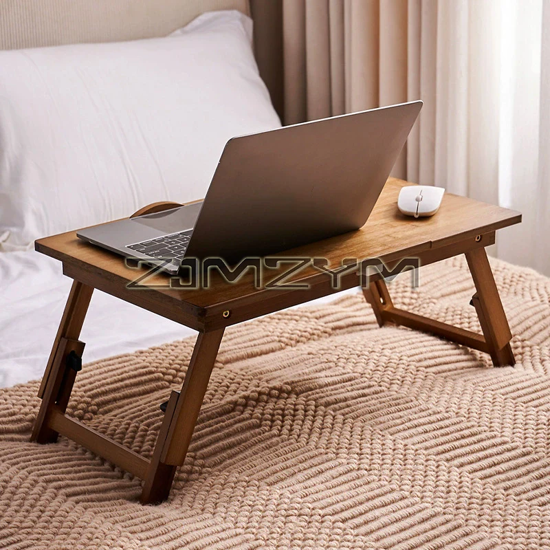 Folding Laptop Table Bamboo Adjustable Minimalism Computer Bed Table Small Bay Window Coffee Table Home Furniture view 6