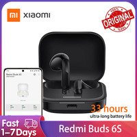 2024 New Xiaomi Redmi Buds 6S Earphones Noise Reduction TWS Bluetooth 5.3 Earphones M2403E1 Type-C Charger IP54 Waterproof