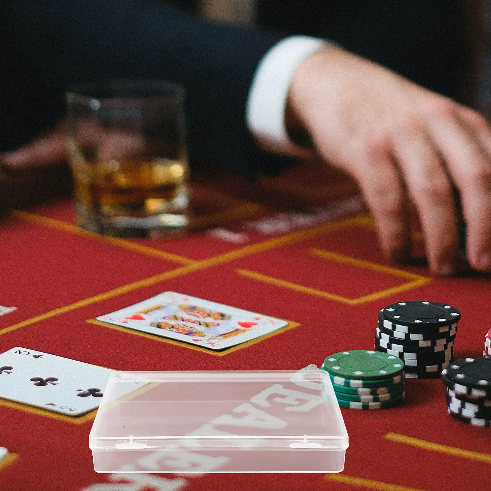 

Набор из 4 прозрачных прочных пластиковых коробок для хранения игральных карт, жетонов, украшений, ключей, портативный органайзер для коллекционеров