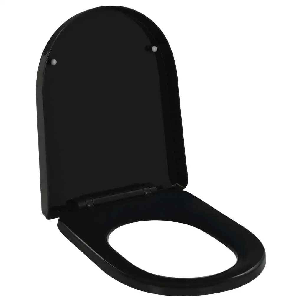 Black Soft-Close Toilet for SEAT with Quick Release Feature - Easy Installation & Cleaning